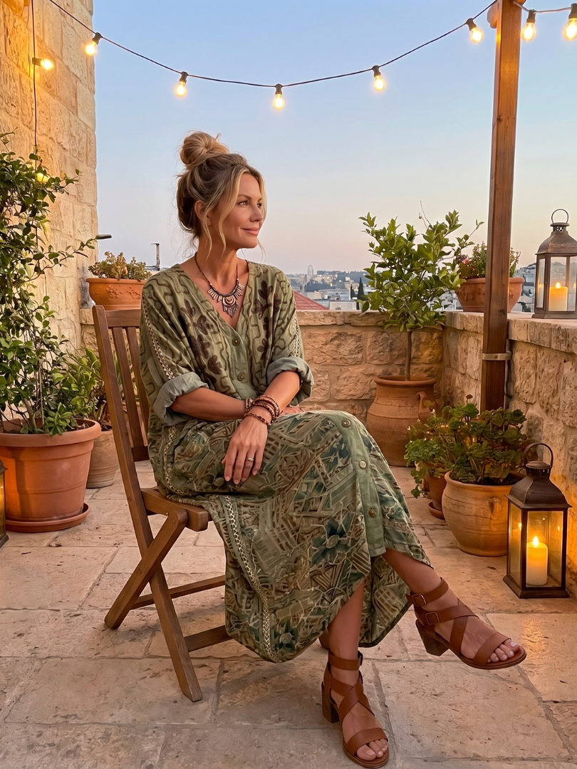 Aleta™ | Button Front Oversized Pocket Midi Dress