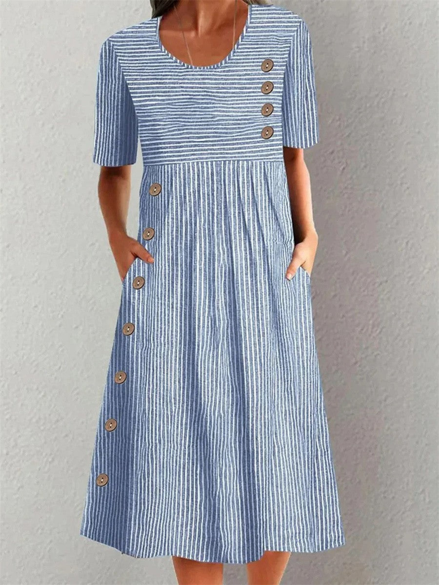 Mirella™ | Coastal Stripe Midi